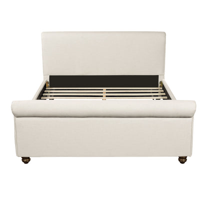 Queen Luxurious Upholstered Bed Frame and Linen