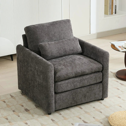 Cozy Upholstered Cushion Armchair for Living Room