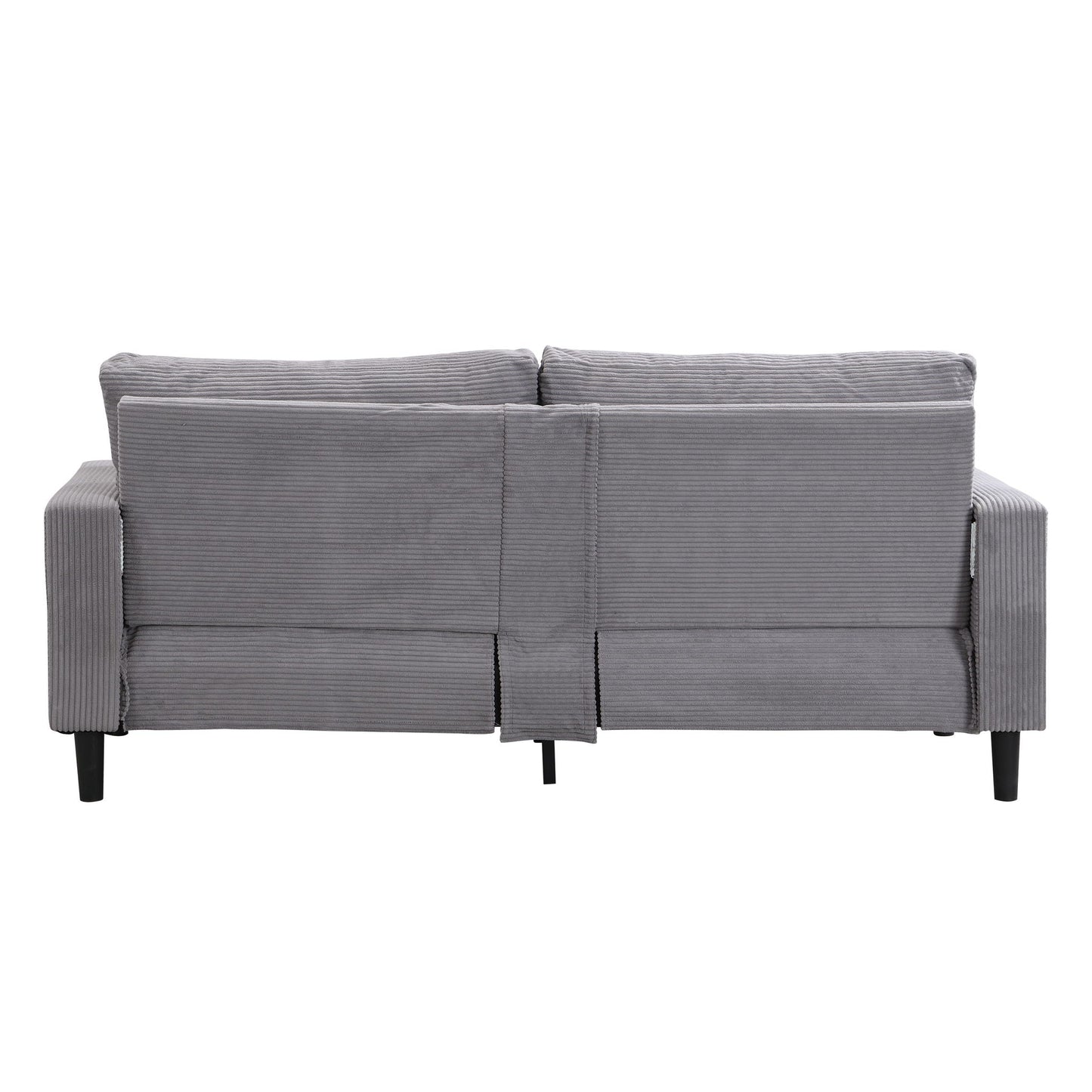 Modern Upholstered Three Seater Sofa and Pillows