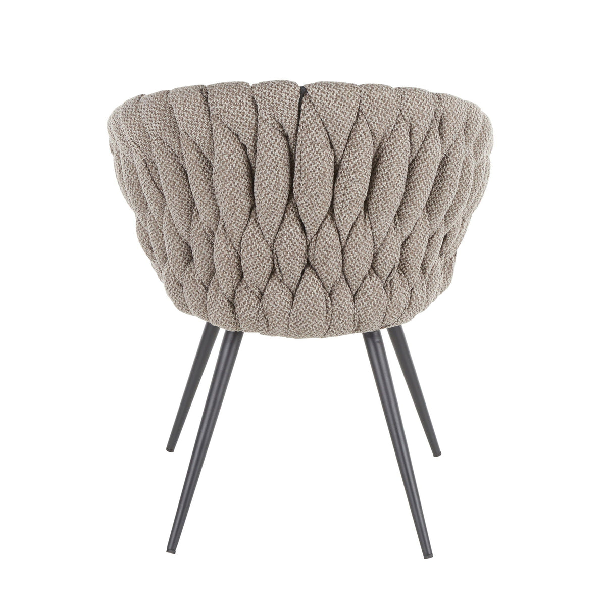 Braided contemporary counter-height chair with padded beige bucket seat HouseOfZazla metal legs on Tampa Home & Garden Store