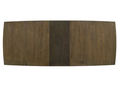Wide contemporary dining table with extension leaf in dark brown wood finish by HouseOfZazla on Tampa Home & Garden Store