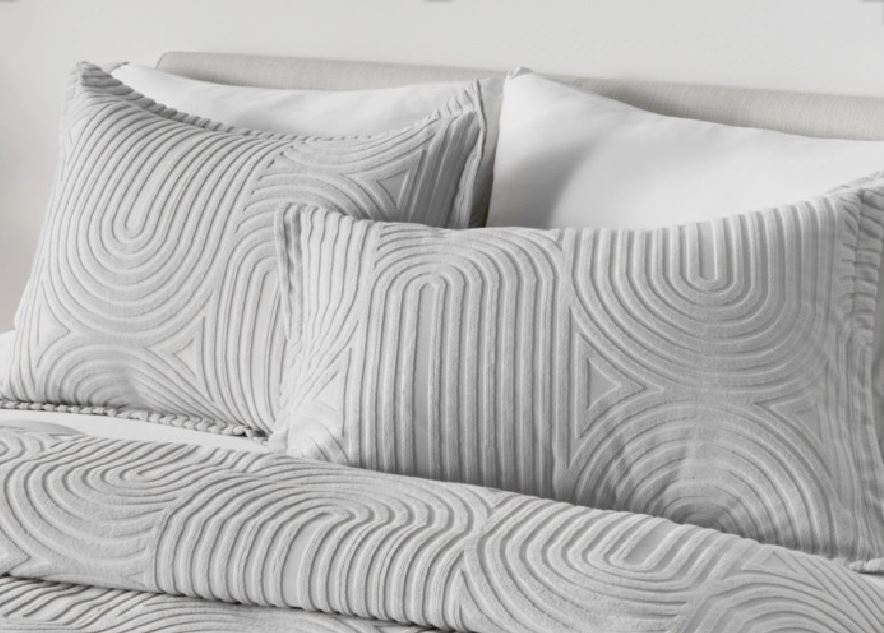BedGear Performance Duvet Set King grey racetrack quilted bedding with matching shams on Tampa Home & Garden Store
