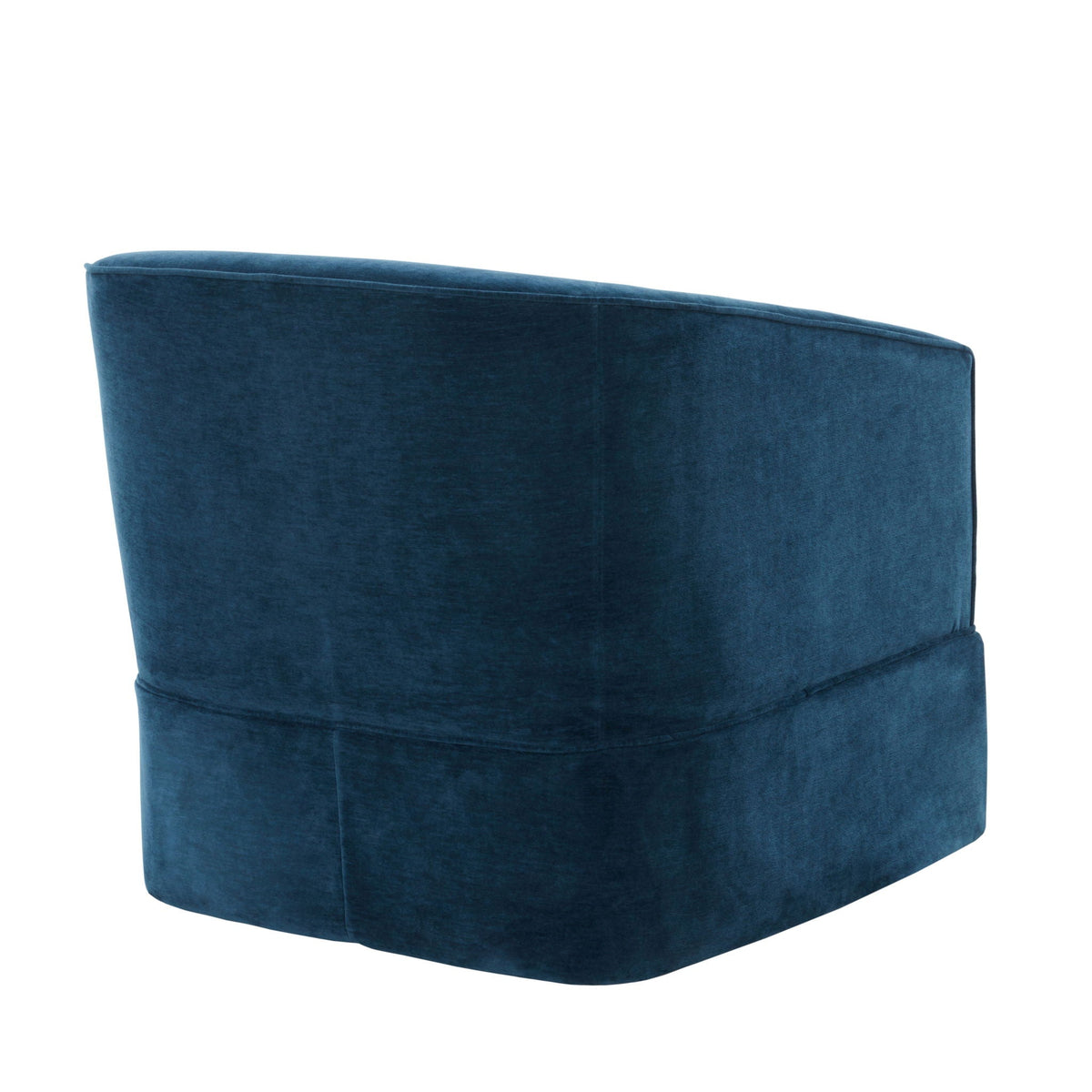 Skirted blue velvet swivel chair with 360° rotation by HouseOfZazla on Tampa Home & Garden Store