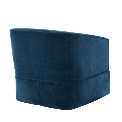 Skirted blue velvet swivel chair with 360° rotation by HouseOfZazla on Tampa Home & Garden Store