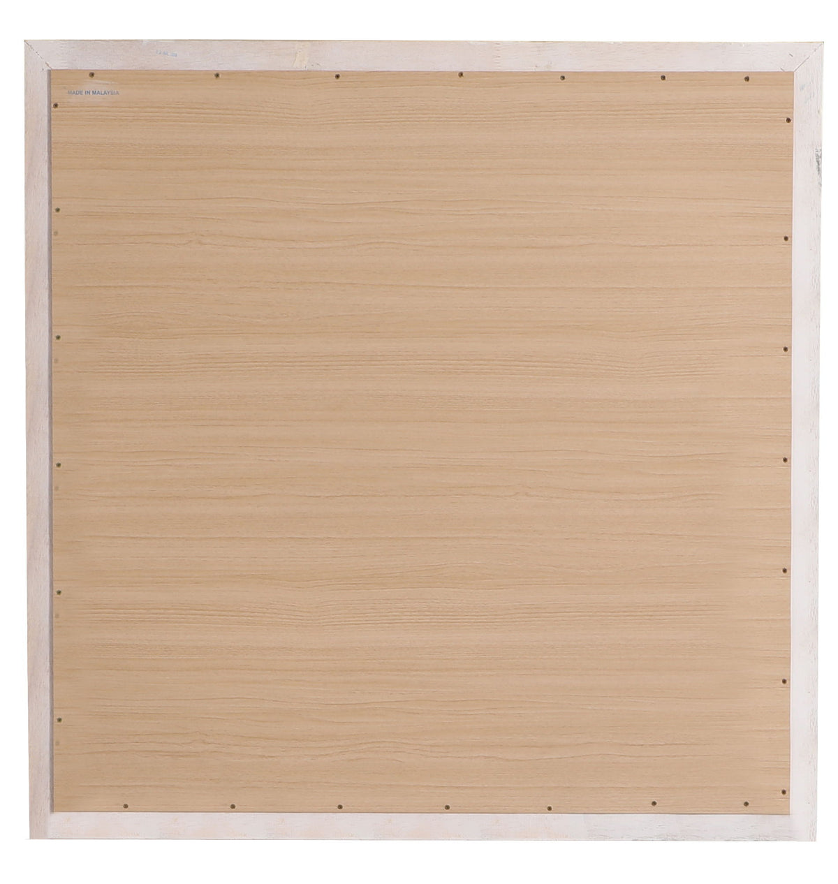 Traditional wall mirror with whitewashed wood frame and natural veneer back panel on Tampa Home & Garden Store