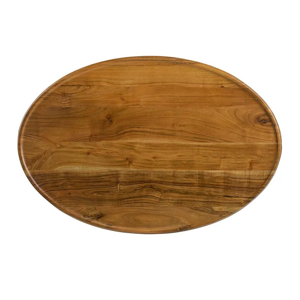 Oval coffee table brown wood with rich grain; Unique Piece Furniture on Tampa Home & Garden Store