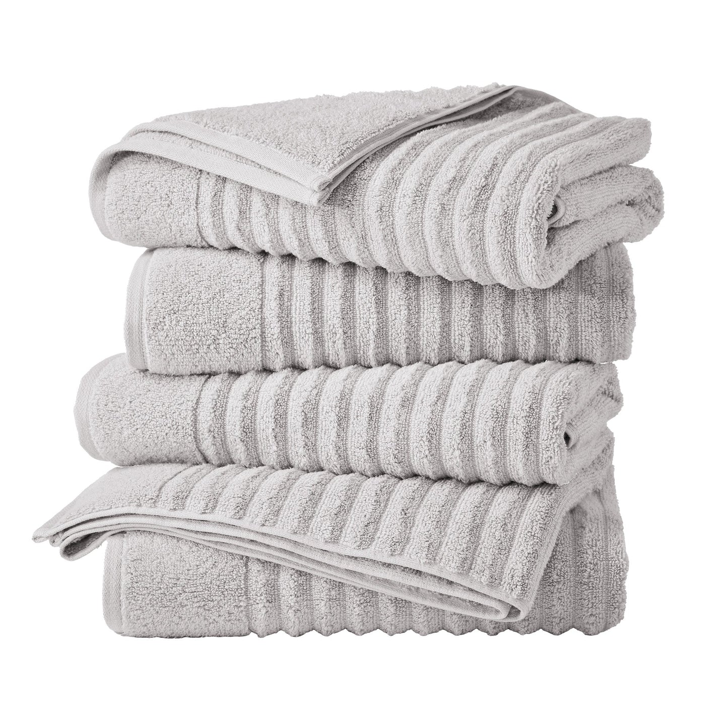 Luxury Combed Cotton and Ribbed Bath Towels