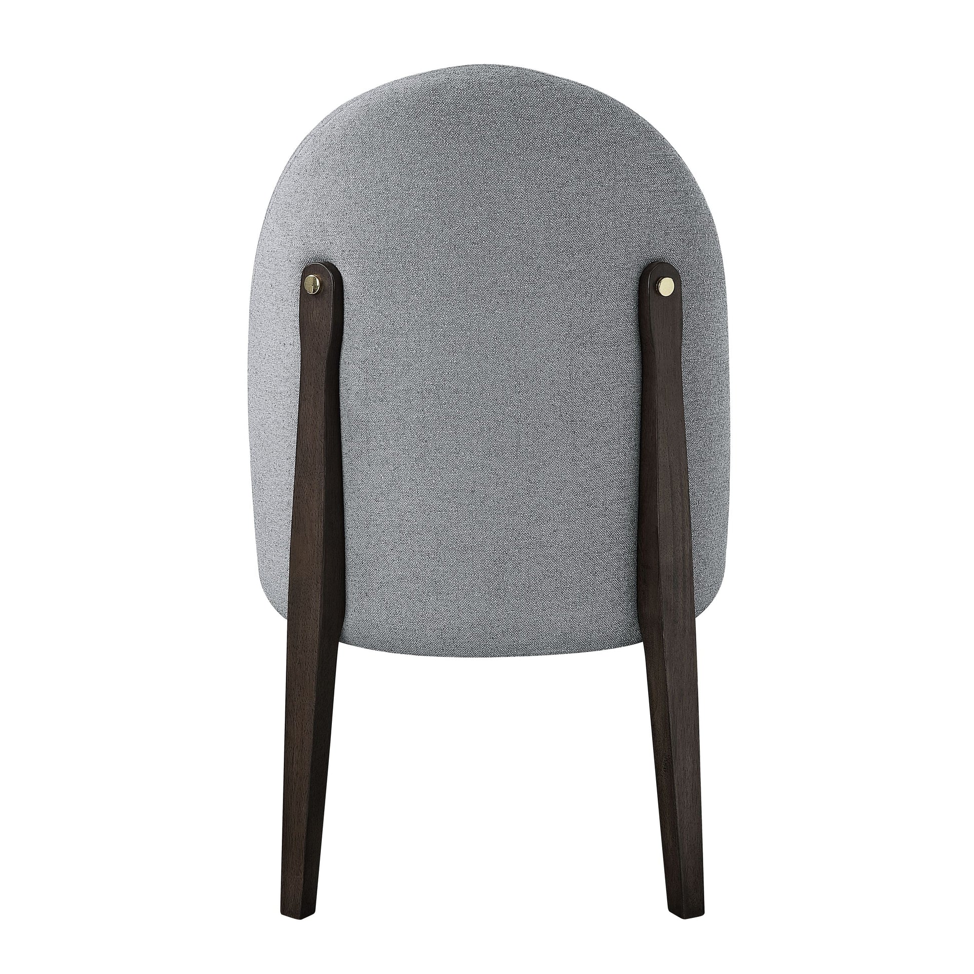 Clayten Gray Fabric Dining Chair set of 2 with espresso finish dark wood legs on Tampa Home & Garden Store