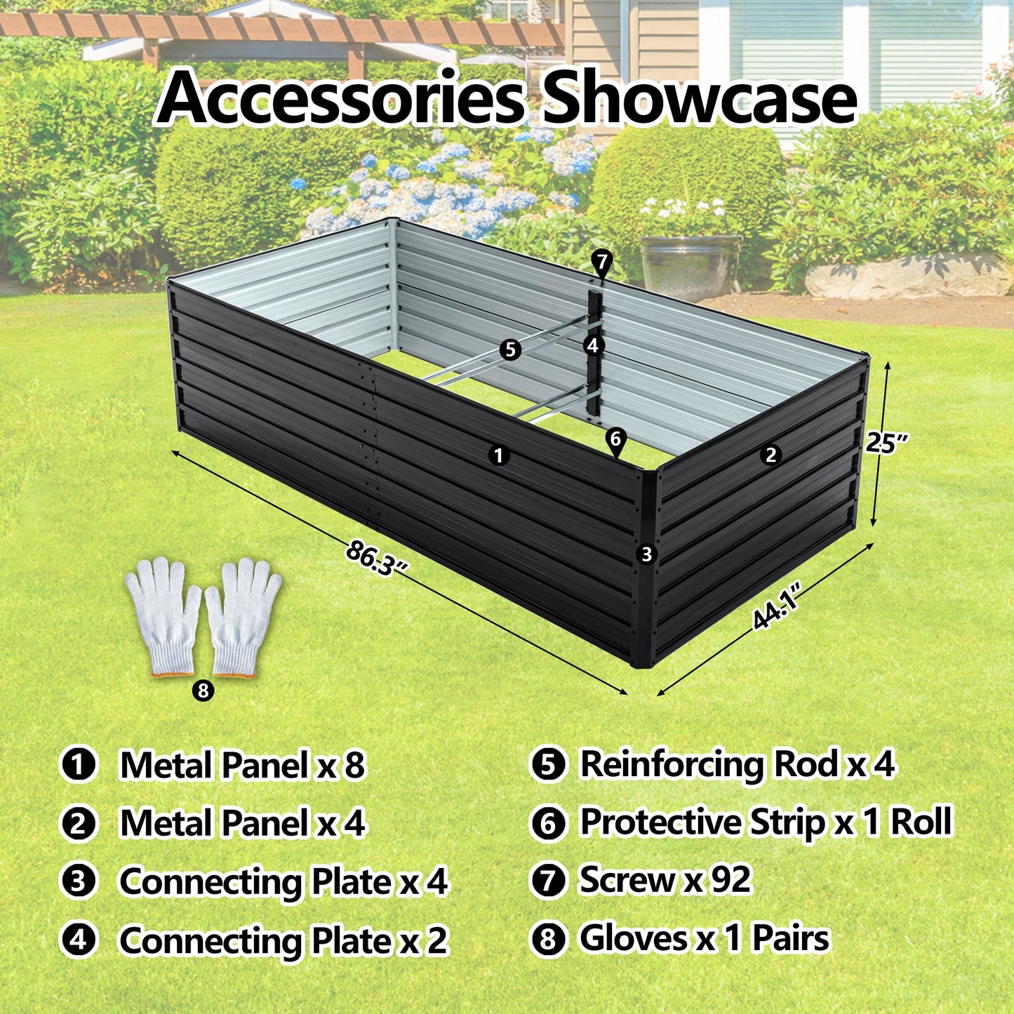 Two Pack Metal Raised Garden Beds and Boxes