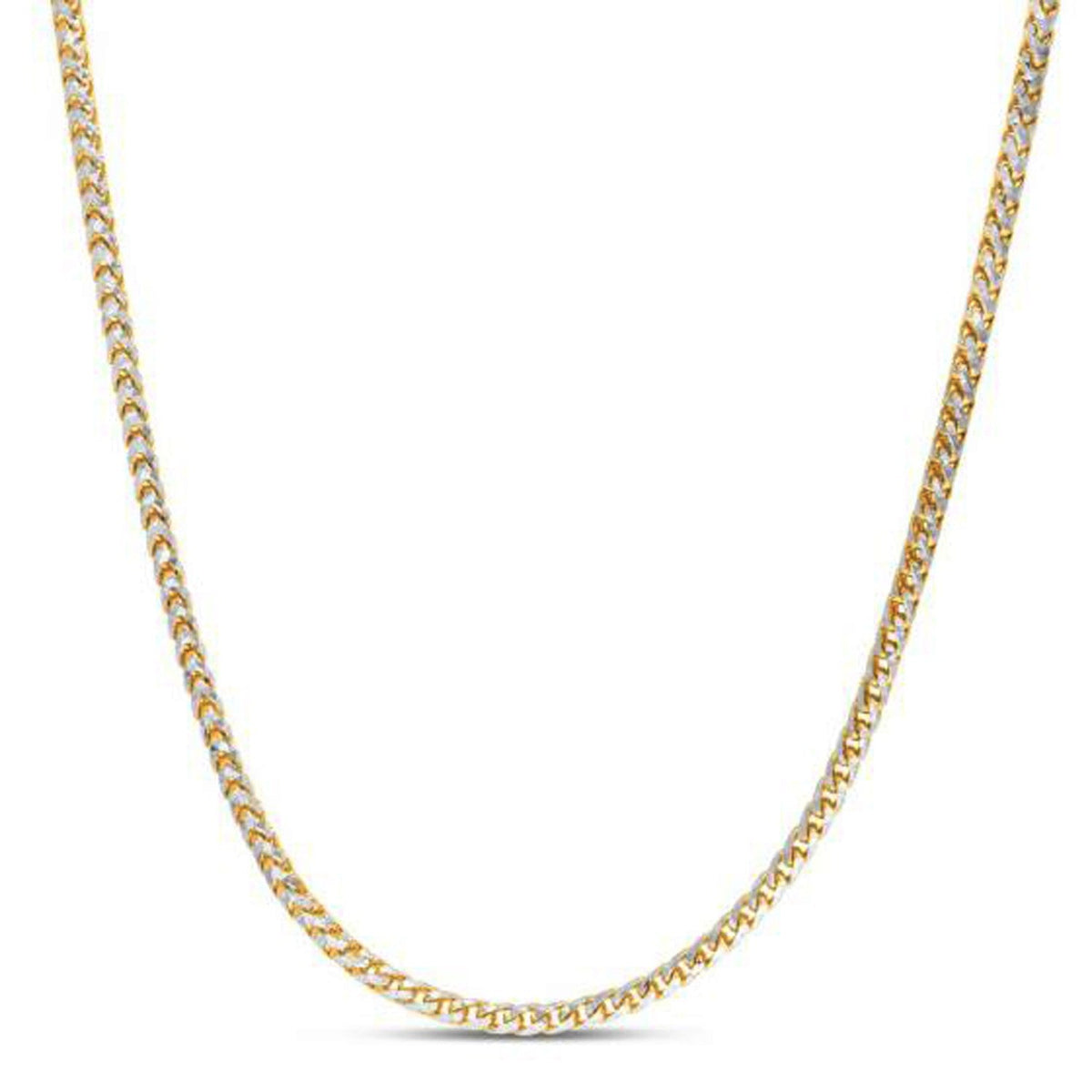 14k yellow gold pave Franco chain necklace 3.15 mm by Bids.com on Tampa Home & Garden Store