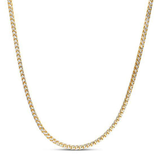 14k yellow gold pave Franco chain necklace 3.15 mm by Bids.com on Tampa Home & Garden Store