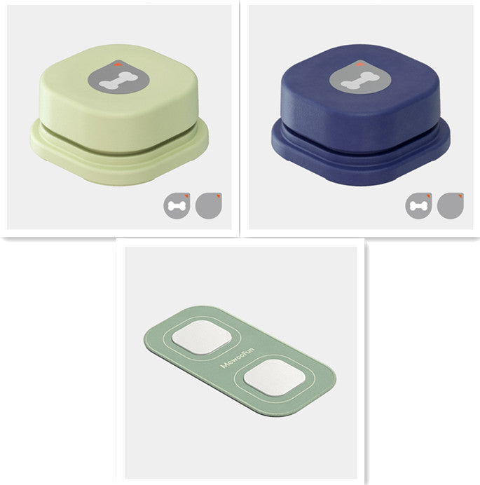 Pet communication button set in green and blue with dual-base and two-button plate by Sell My Stuff on Tampa Home & Garden Store