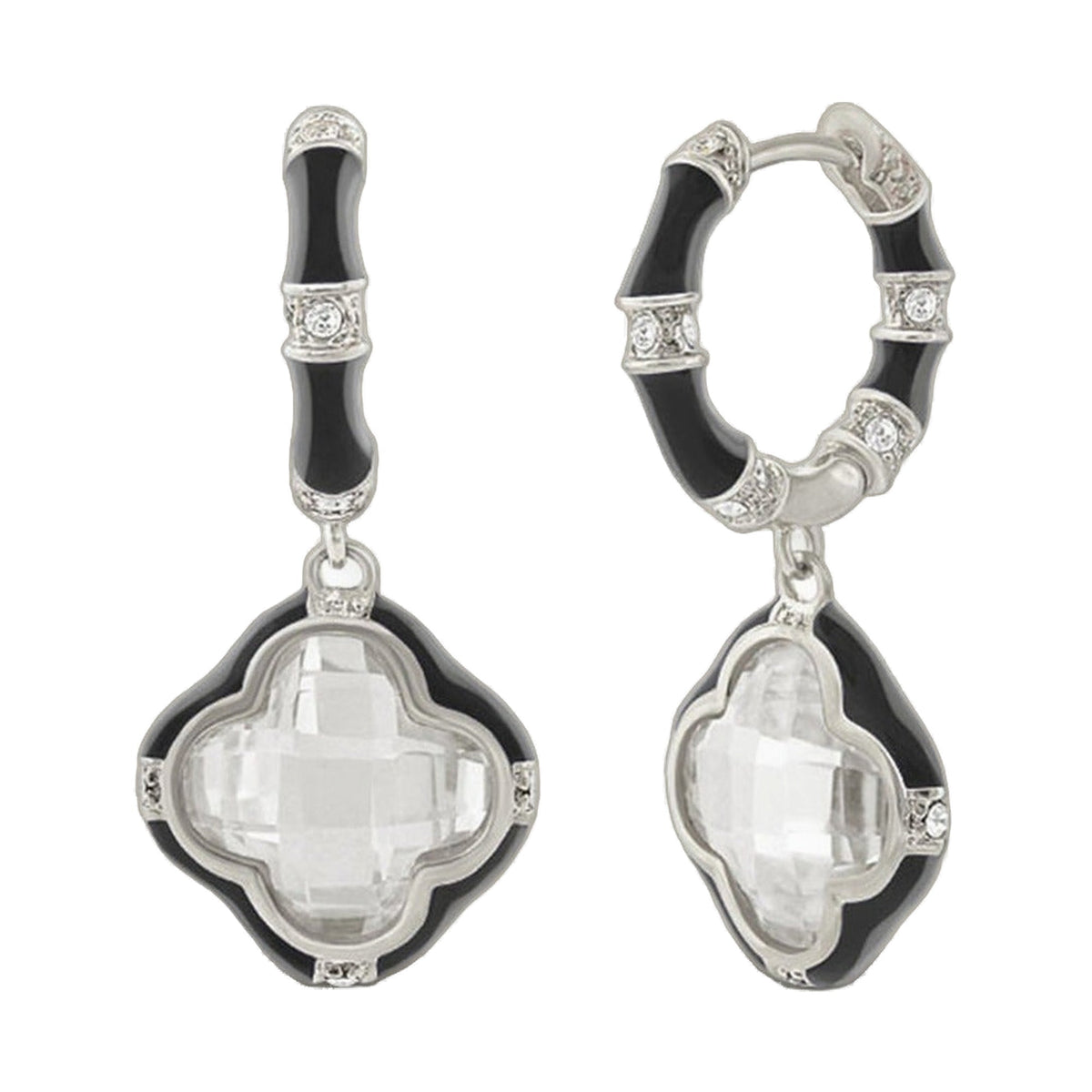 Prince Charming Earrings — Clover Drop enamel with crystal accents by Lauren G Adams on Tampa Home & Garden Store