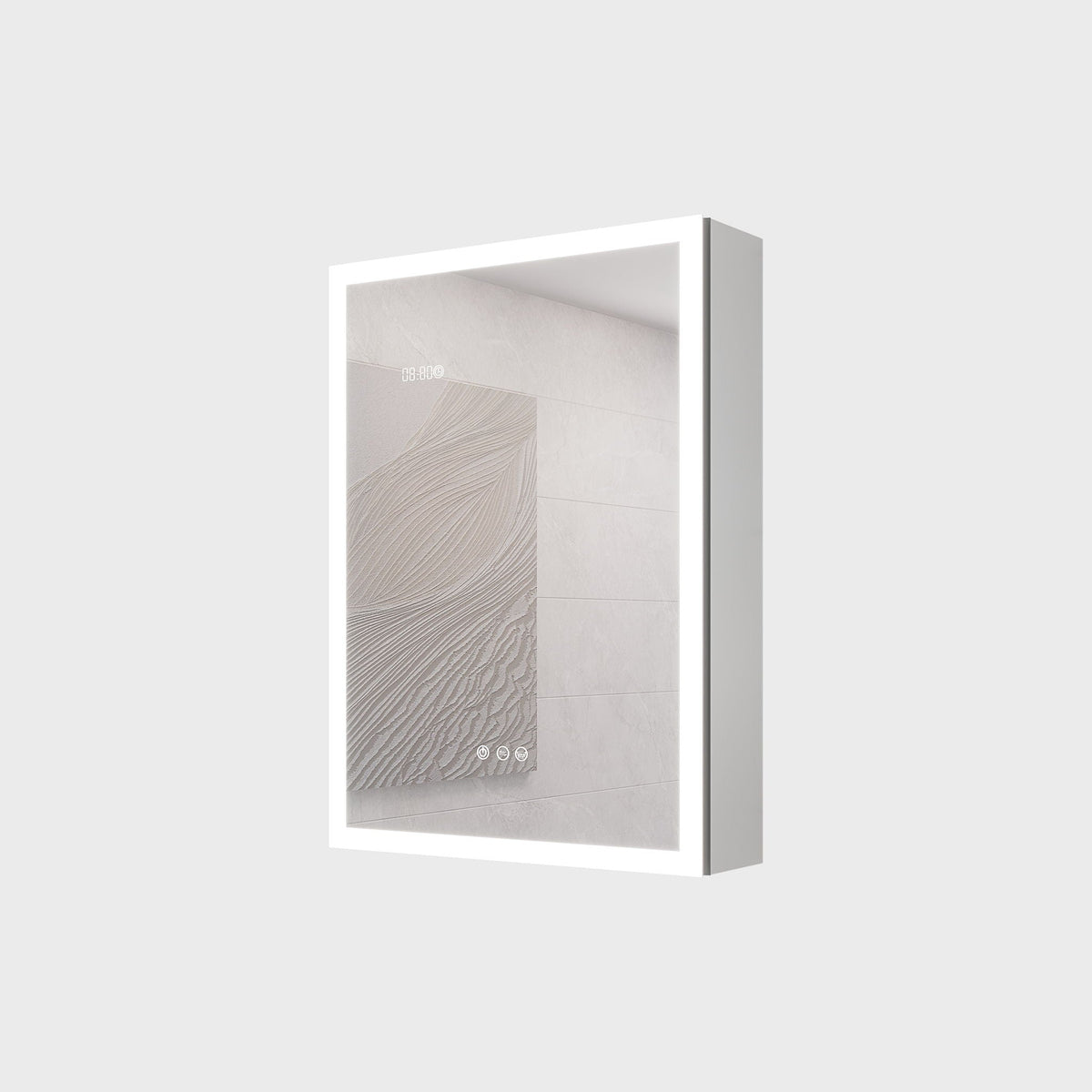 LED Medicine Cabinet with Defogger and Digital Display - Pearl Silver by HouseOfZazla on Tampa Home & Garden Store