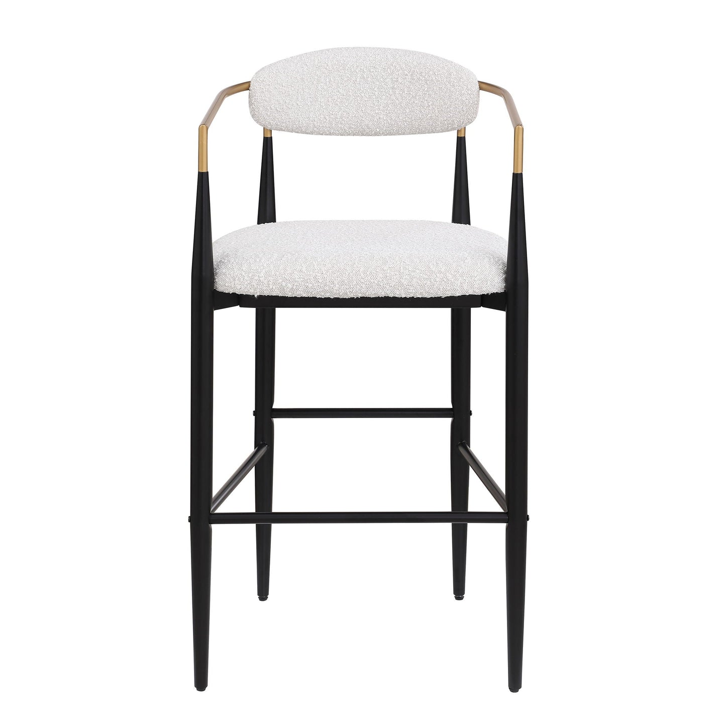 Beige Upholstered Bar Stools For Kitchen Island