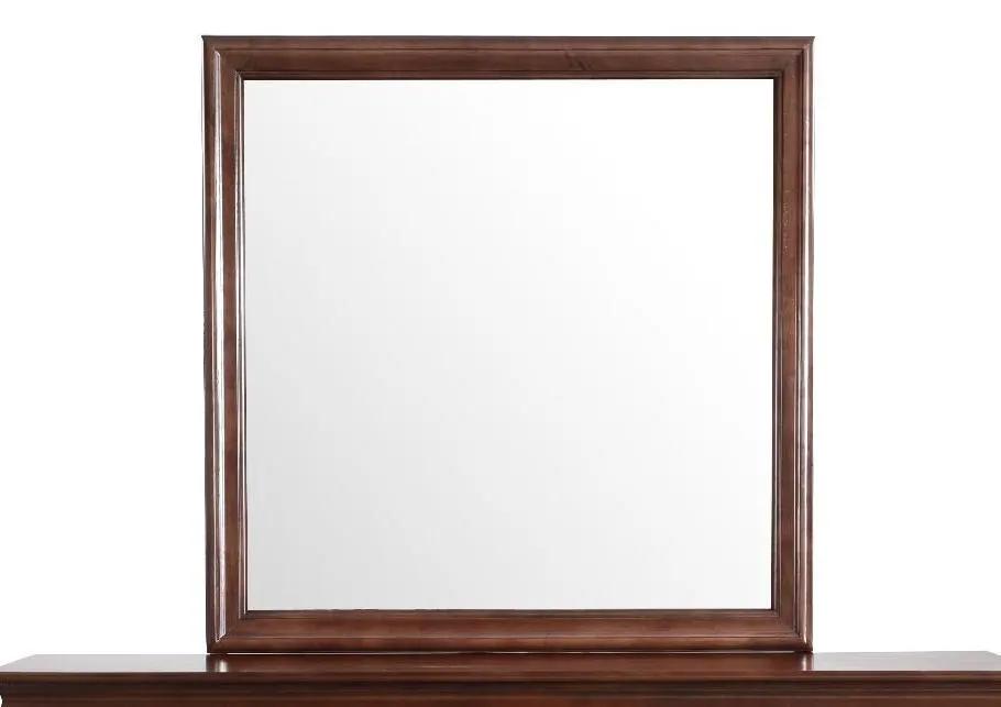 Traditional wall mirror in a dark walnut wood frame with beveled edge Unique Piece Furniture on Tampa Home & Garden Store