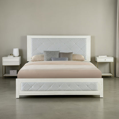 Jehoram Lozenge Bed and Padded Upholstered Frame