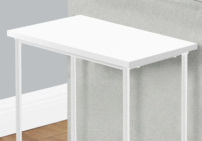 Accent Side Table narrow white 2-tier table with slim legs by Unique Piece on Tampa Home & Garden Store