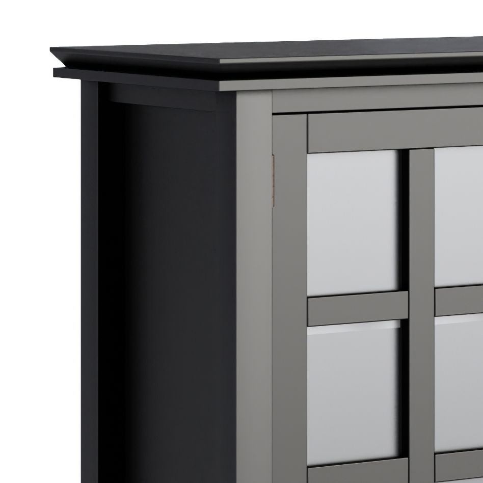 Artisan Handcrafted Medium Storage Cabinet, gray cabinet by HouseOfZazla with light doors on Tampa Home & Garden Store