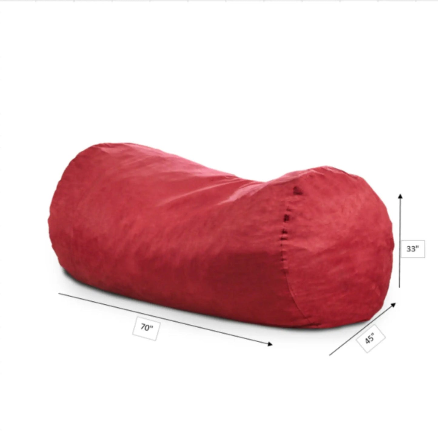 Jasper Traditional Cylindrical Suede Bean Bag