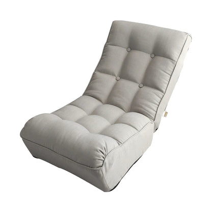Reclining Chair Lazy Sofa in gray fabric with button tufting adjustable, Unique Piece Furniture on Tampa Home & Garden Store