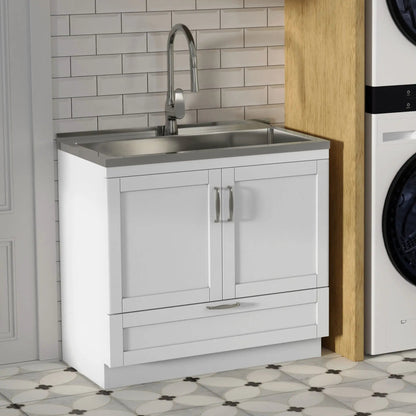 Reed Deluxe Laundry Cabinet with Pull-Out Faucet