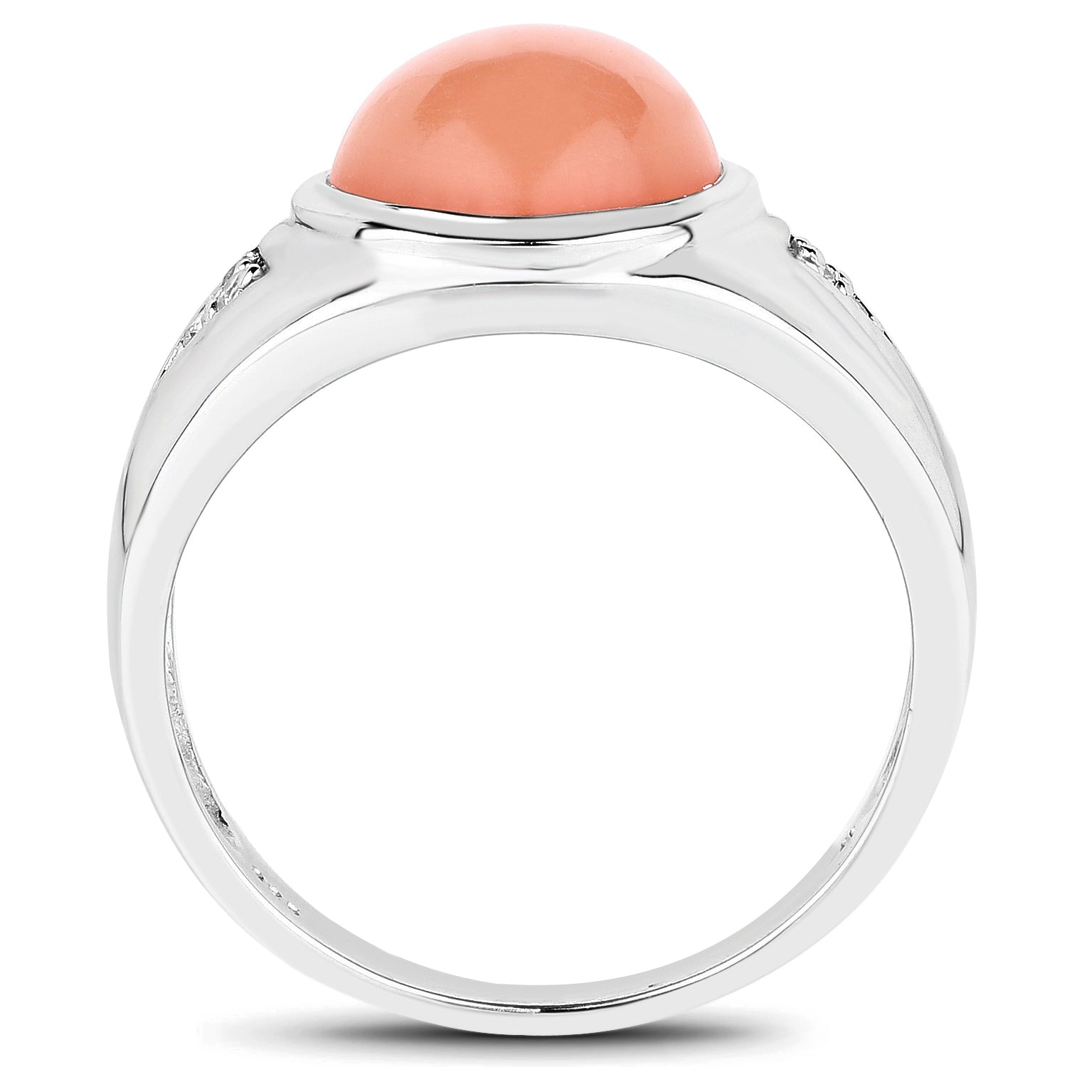 6.59ct peach moonstone and white topaz sterling silver ring by Bids.com on Tampa Home & Garden Store