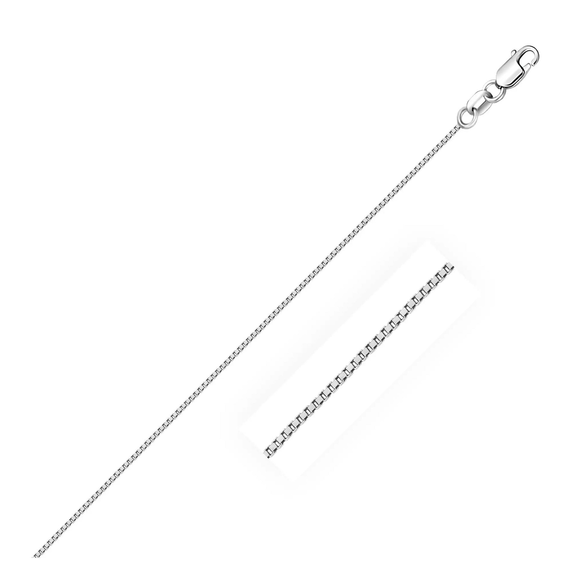 18k white gold box chain necklace 0.6mm with lobster clasp by Bids.com on Tampa Home & Garden Store