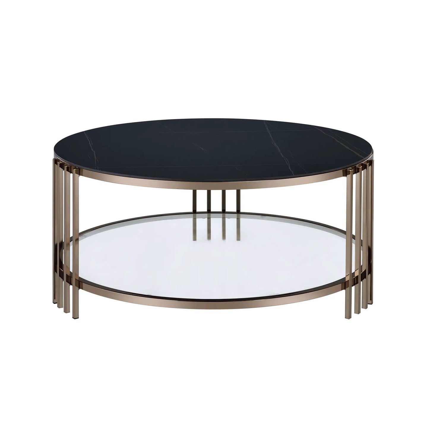 Abisha Sintered Stone Round Table and Frame