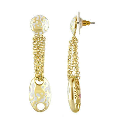 Hidden Hearts Earring Lauren G Adams, vintage gold-tone drop with chain discs 2 earrings on Tampa Home & Garden Store