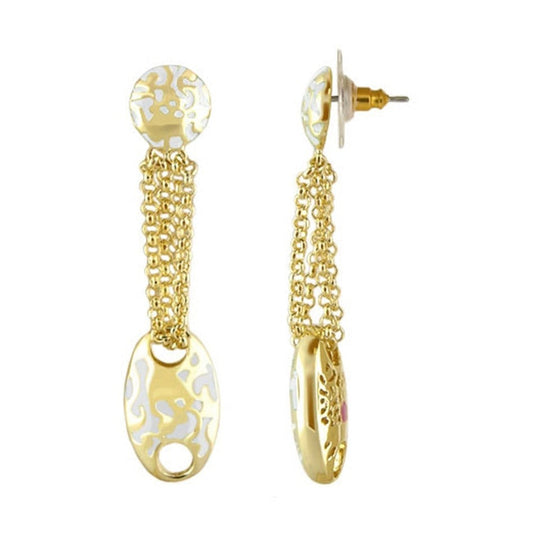 Hidden Hearts Earring Lauren G Adams, vintage gold-tone drop with chain discs 2 earrings on Tampa Home & Garden Store