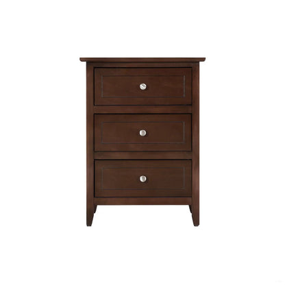 Daniel Nightstand With 3 Drawers In Wood Veneer