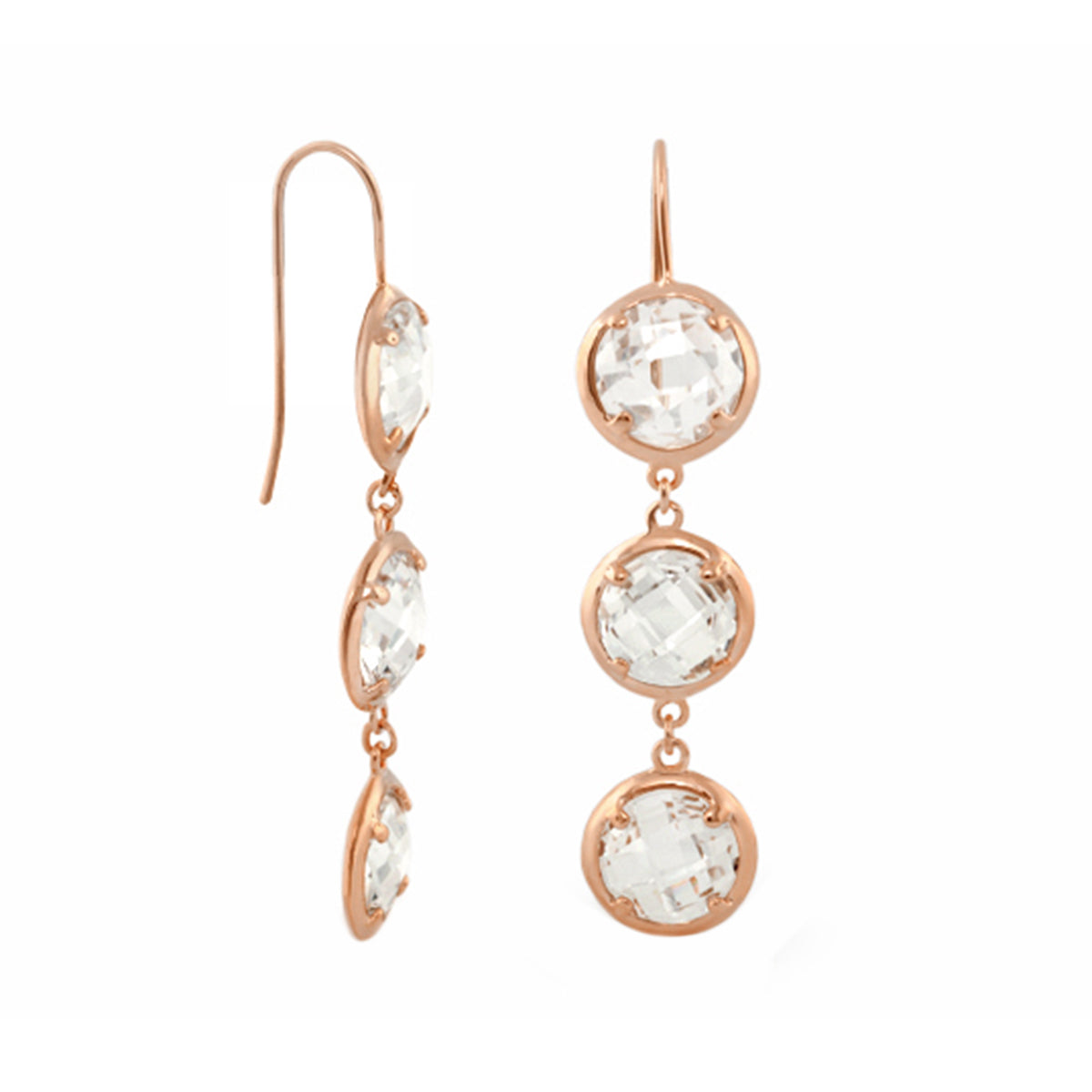 Lauren G Adams Glamour by the Yard Earrings, rose gold-tone crystal drop earrings on Tampa Home & Garden Store