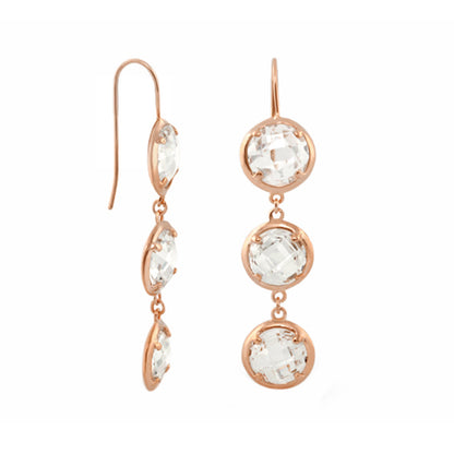 Lauren G Adams Glamour by the Yard Earrings, rose gold-tone crystal drop earrings on Tampa Home & Garden Store