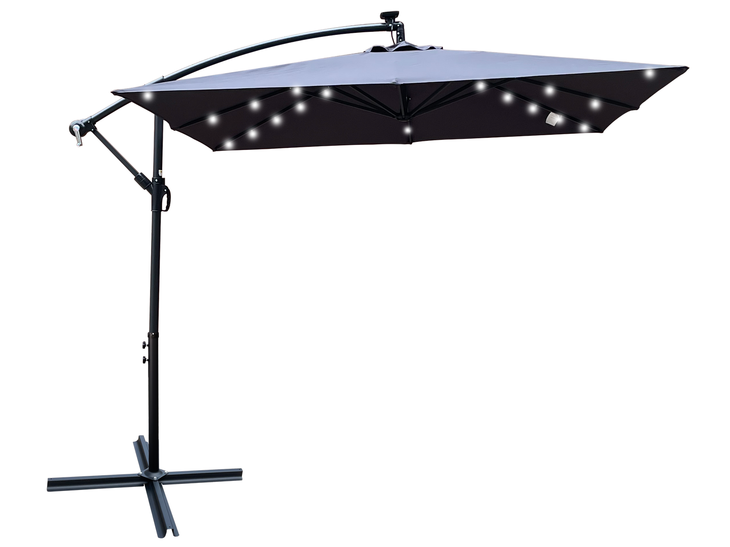 Square Patio Umbrella and Solar Led Lights