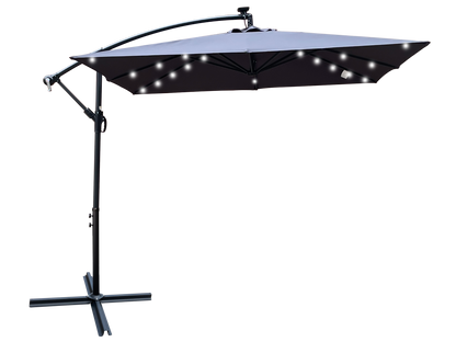 Square Patio Umbrella and Solar Led Lights