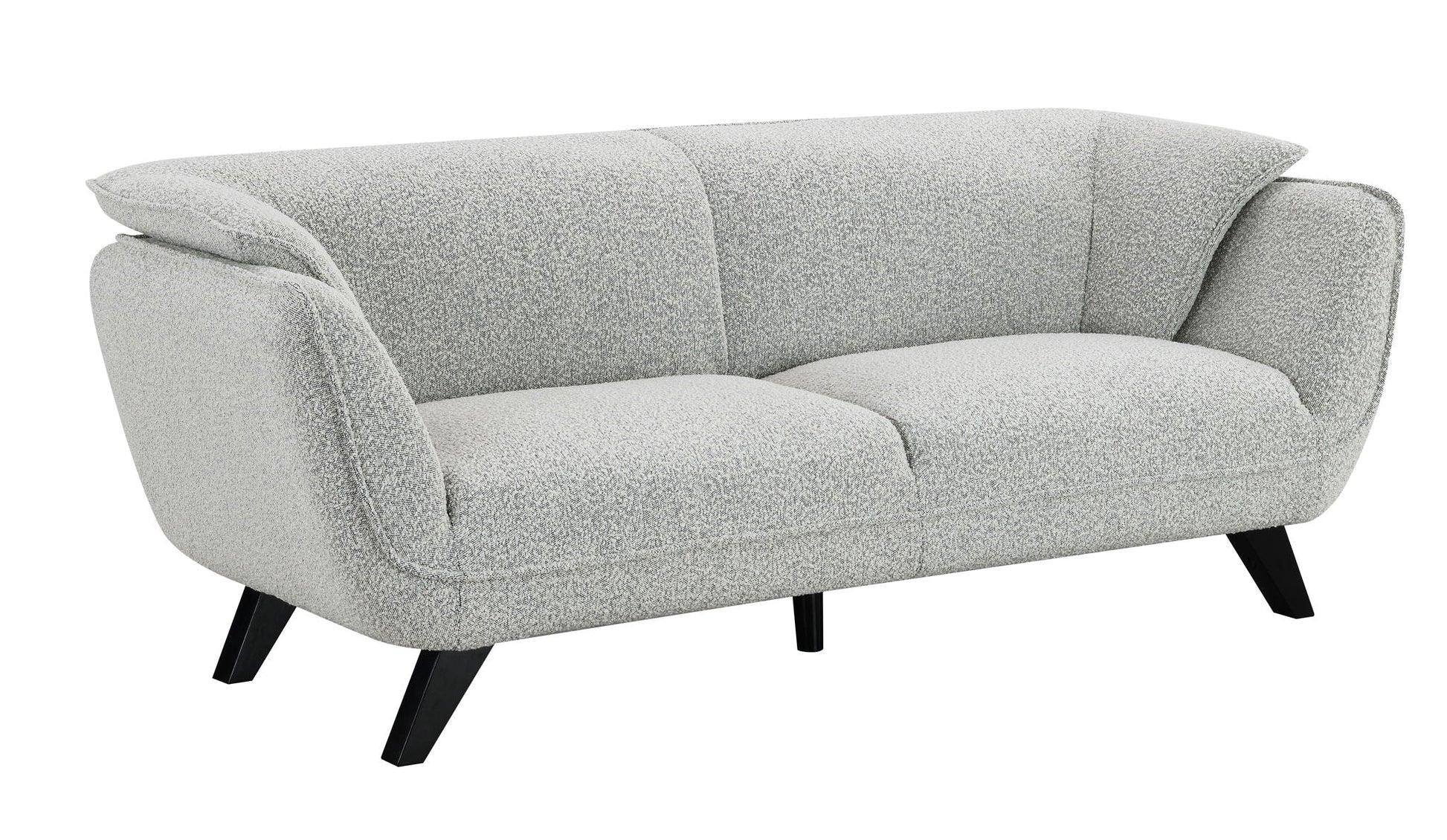 Nayeli Boucle Sofa, light gray boucle, stationary couch, HouseOfZazla on Tampa Home & Garden Store