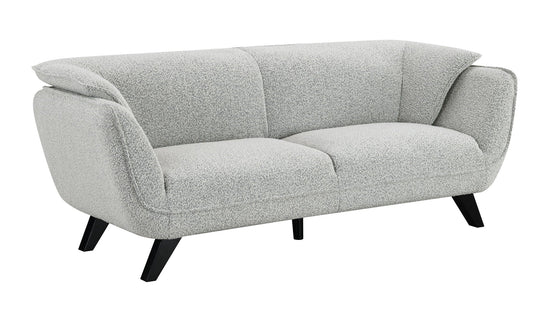 Nayeli Boucle Sofa, light gray boucle, stationary couch, HouseOfZazla on Tampa Home & Garden Store
