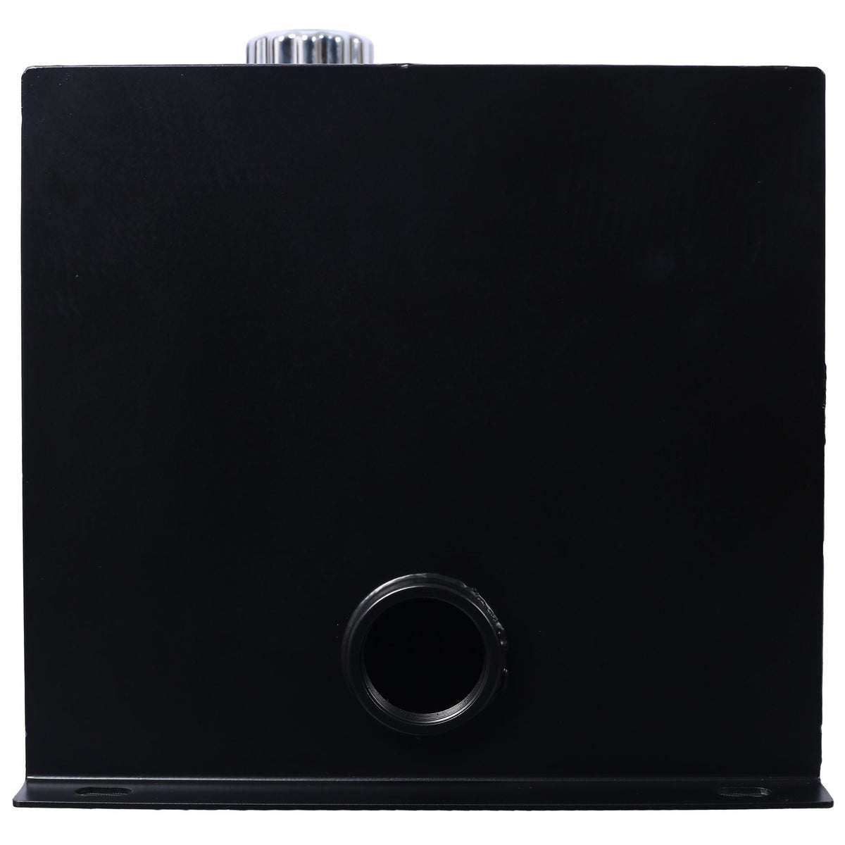 Heavy duty hydraulic fluid tank 10 gal steel reservoir black with chrome top cap and bottom port on Tampa Home & Garden Store