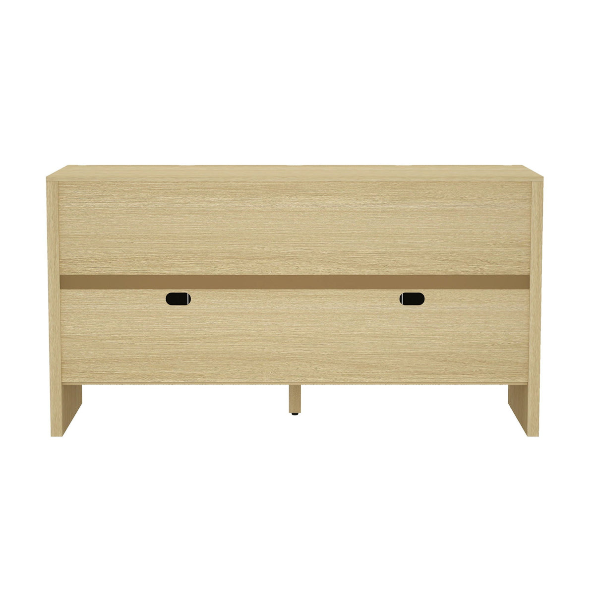 Linda Sideboard in light oak finish with circular front cutouts; adjustable shelves on Tampa Home & Garden Store