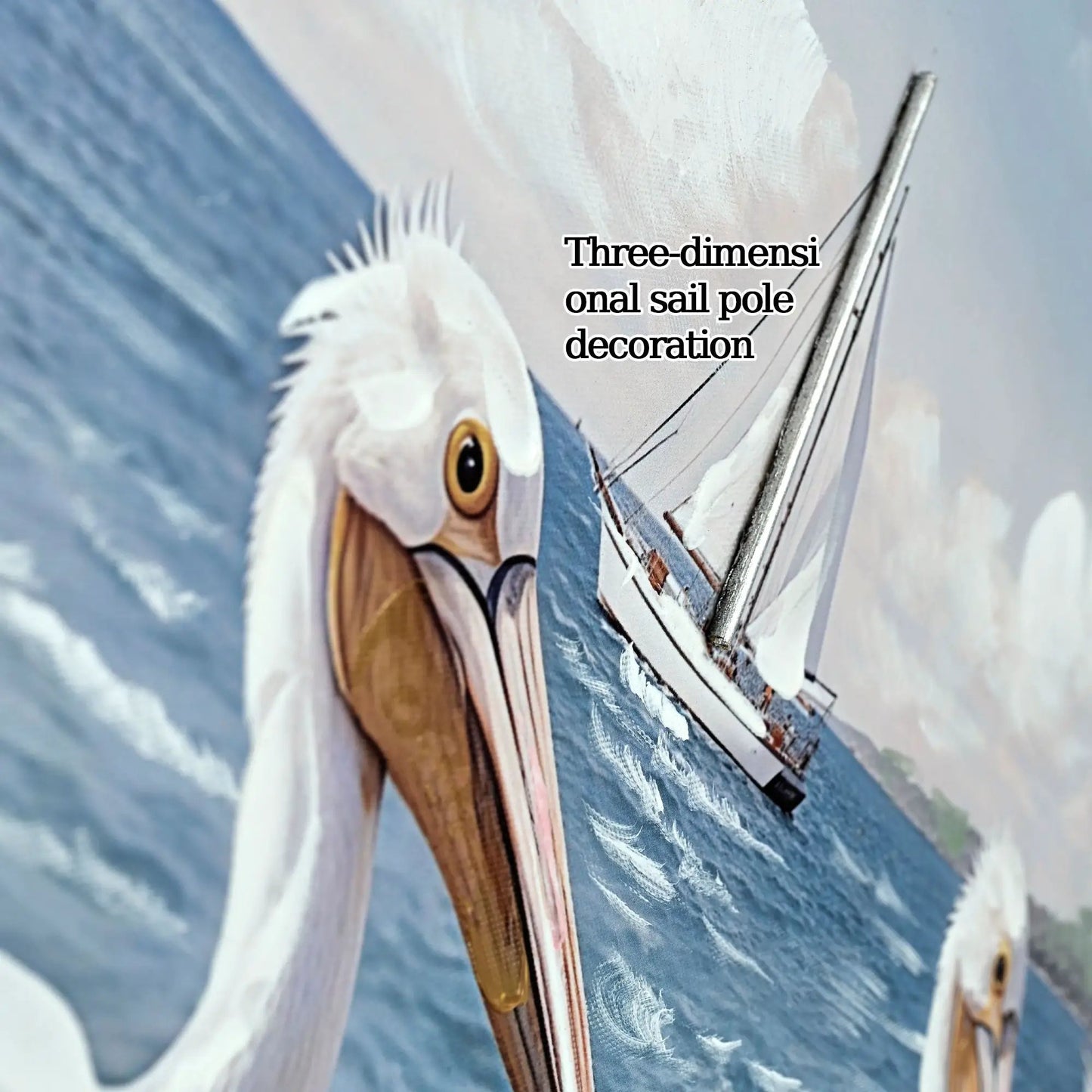 Beach Wall Art Ocean Seagull Canvas Living Room