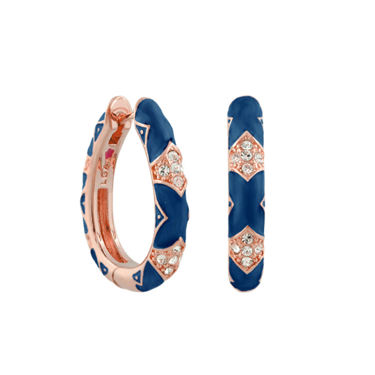 Stackable Fiesta Earrings Pavé Station Hoop Lauren Adams hoops with crystals 2pc Tampa on Tampa Home & Garden Store