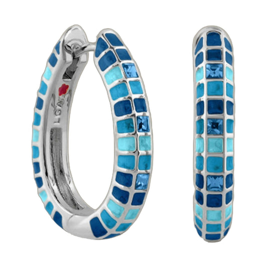 Fiesta Mosaic Crystal Hoop and Drop Earrings