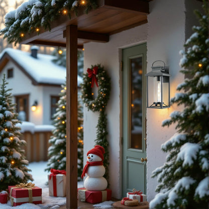 Textured Metal Porch and Rustproof Outdoor Lights