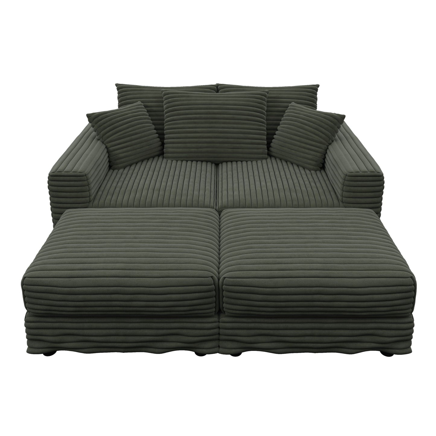 Convertible Sofa With Deep Seat and Pillows