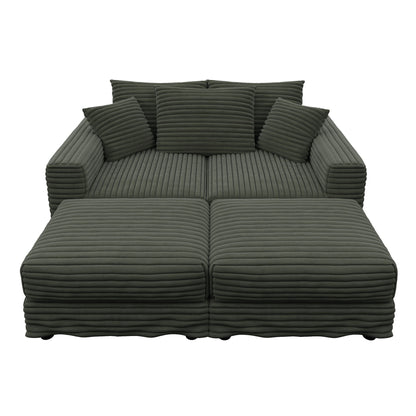 Convertible Sofa With Deep Seat and Pillows