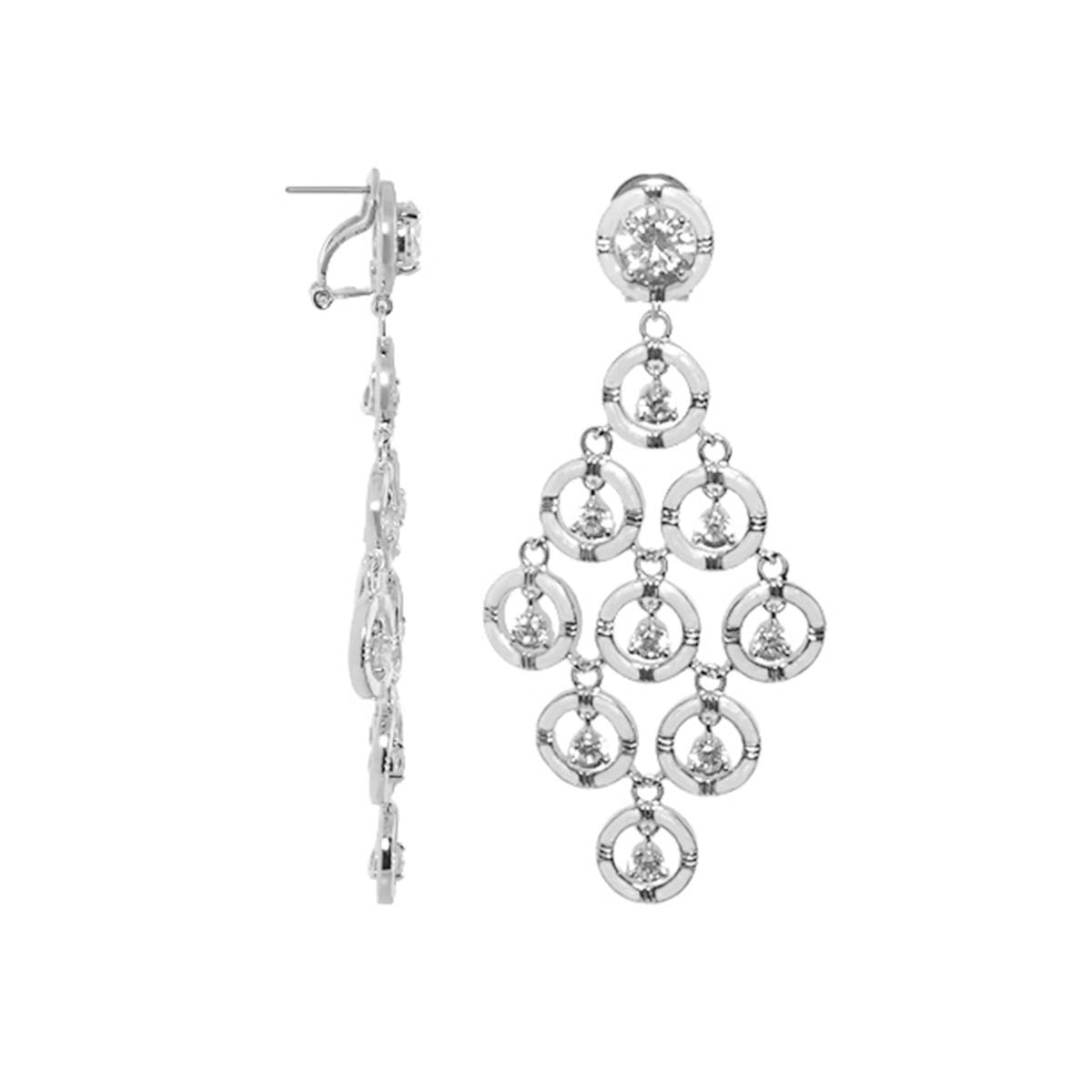 Eye for An Eye earrings by Lauren G Adams, chandelier with cascading hoops and crystals on Tampa Home & Garden Store