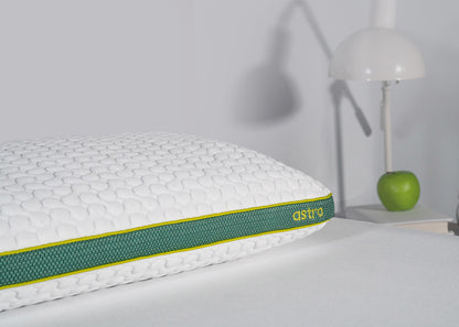 BedGear Astro Youth Rectangle Pillow with green teal and yellow piping by HouseOfZazla on Tampa Home & Garden Store