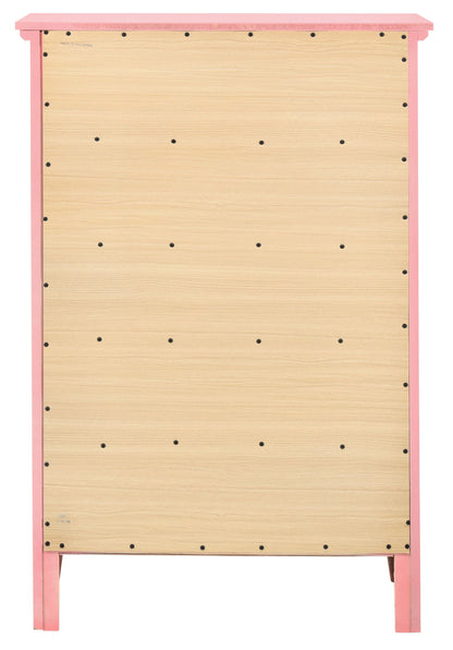 HouseOfZazla pink accent chest with natural wood veneer panel on Tampa Home & Garden Store