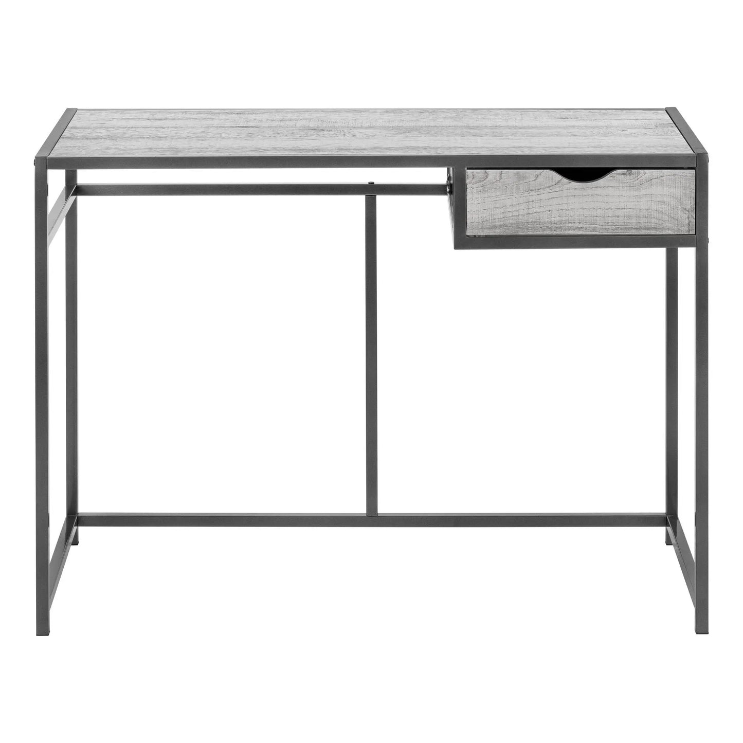 Computer Desk with gray metal frame, wood top, 1 drawer Unique Piece Furniture on Tampa Home & Garden Store
